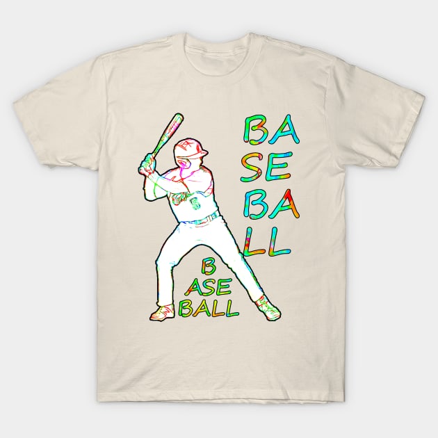 Baseball meets Flower Power T-Shirt by GePadeSign